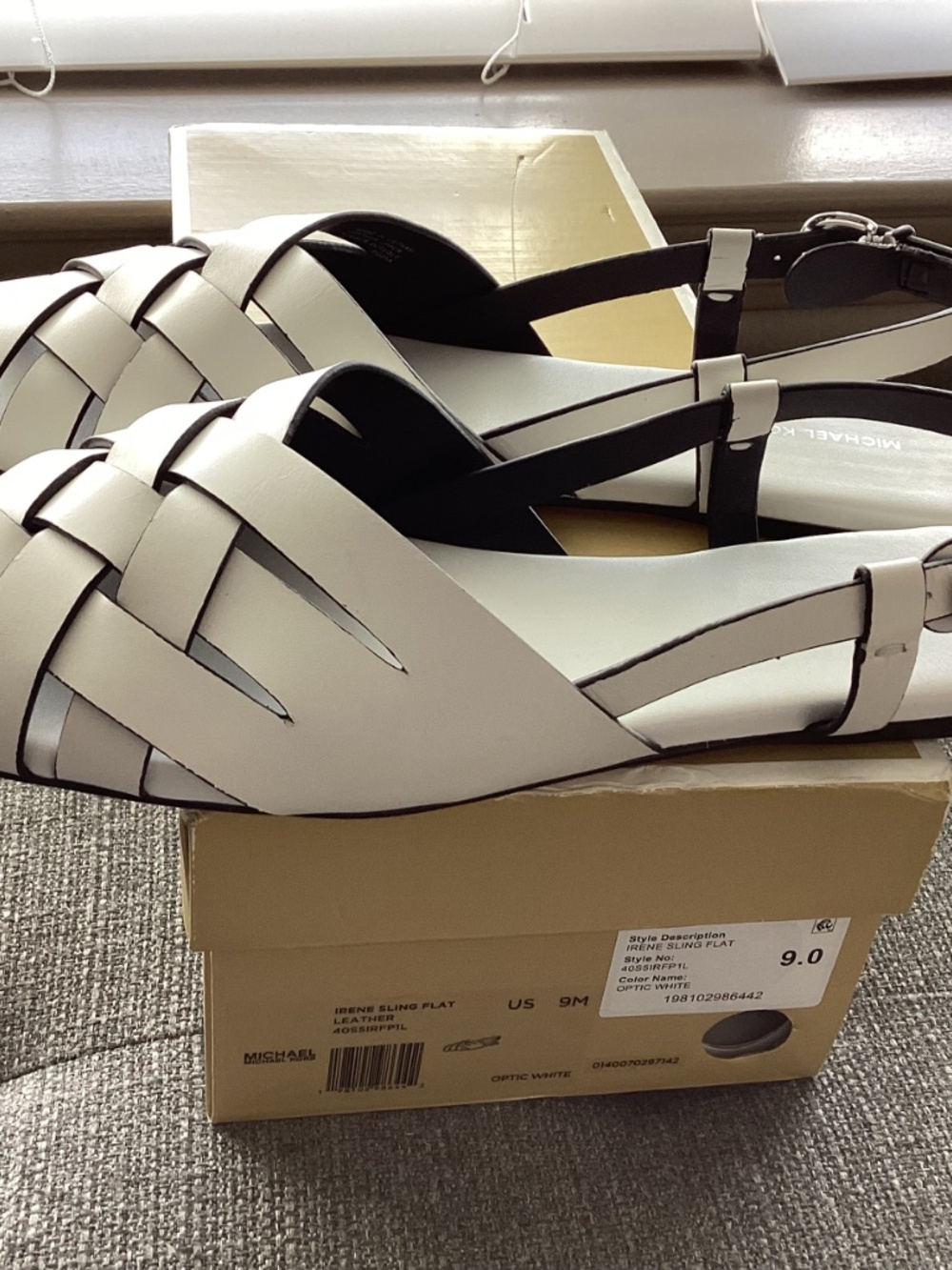 Michael Kors Michael Michael Kors Irene Slingback Leather Flats, size 9 - Picture 7 of 9